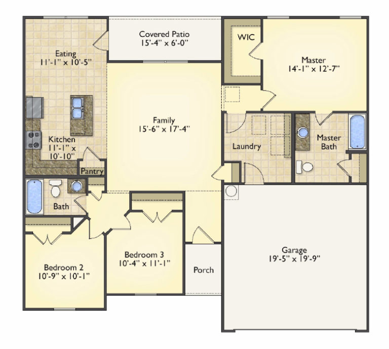 Customize This Floor Plan - Norfolk | 1382 Sq. Ft. | Red Door Homes Florida